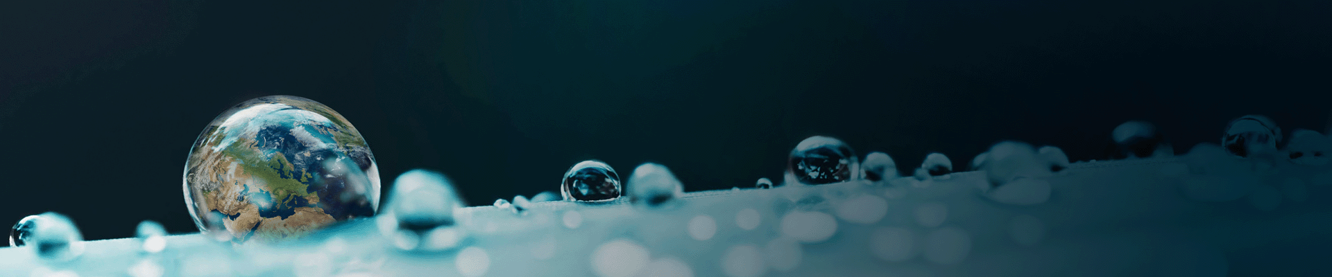 Water drops and earth