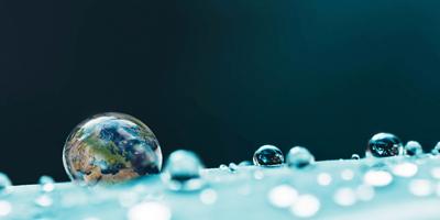 Waterdrops containing earth